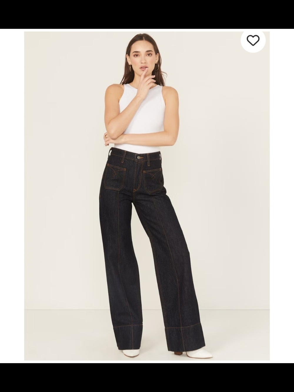 Ariat Women's Dark Wash Wide Leg Utility Denim Jeans